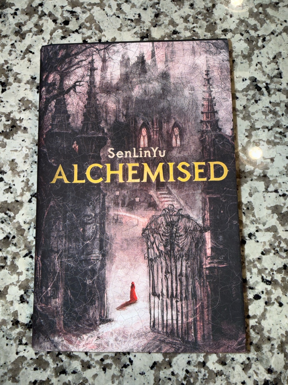SenLinYu ALCHEMISED Book Cover - Gothic Art with Red Hood Figure